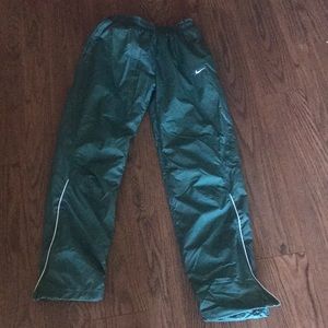 Green Nike polyester sweat pants